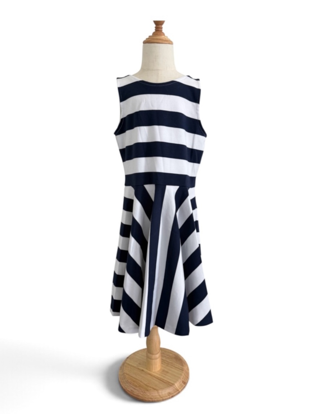 Polo by Ralph Lauren Girl’s Stretch Sleeveless Striped Ponte Dress, M (8-10)